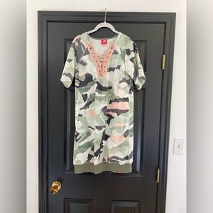 5/$25 - New Balance - Tee Dress - Camouflage Print - Size M Modified